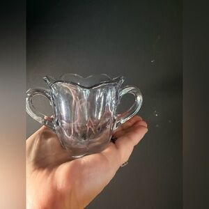 Sugar Caddy in Glass. Unbranded. EUC